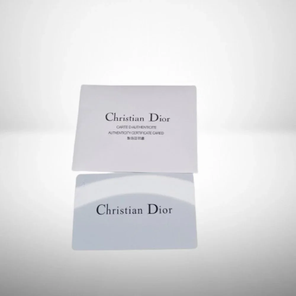 CHRISTIAN DIOR NEW SADDLE CARDHOLDER IN OBLIQUE BLUE CANVAS